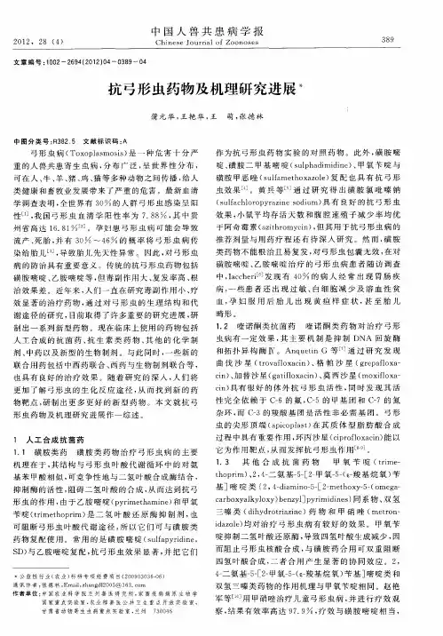 抗弓形虫药物及机理研究进展
