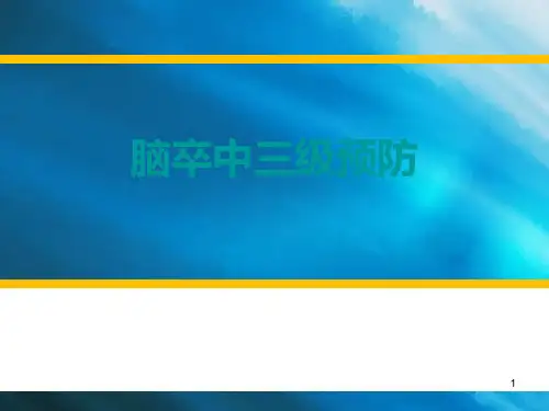 脑卒中三级预防3PPT课件