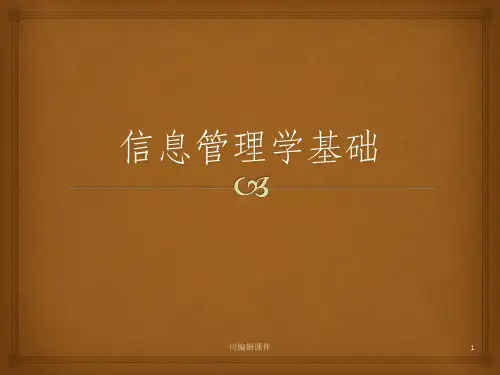 信息管理学基础ppt课件