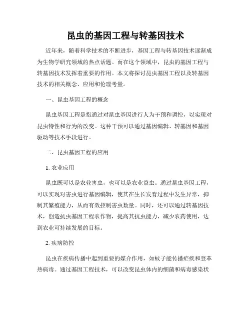 昆虫的基因工程与转基因技术