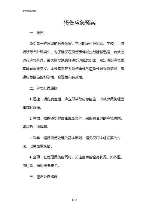 2024年烫伤应急预案