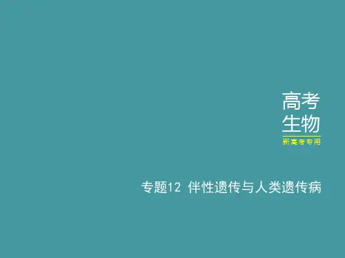 高考二轮复习伴性遗传与人类遗传病课件(40张)