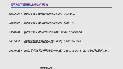 建筑工程施工质量验收统一标准条文解读PPT课件