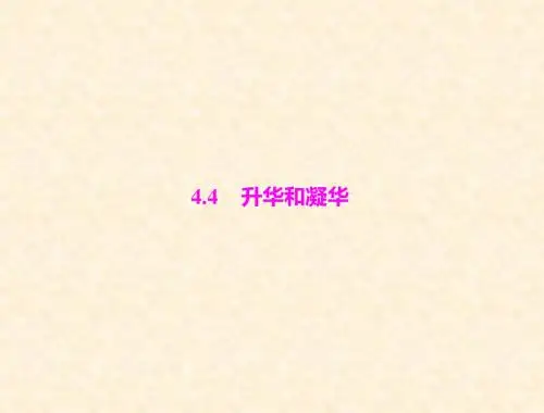 《升华和凝华》优化训练(沪粤版八年级下)