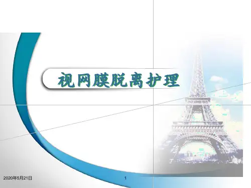 视网膜脱落护理ppt课件