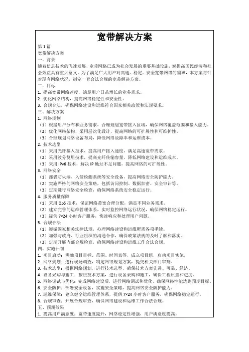 宽带解决方案