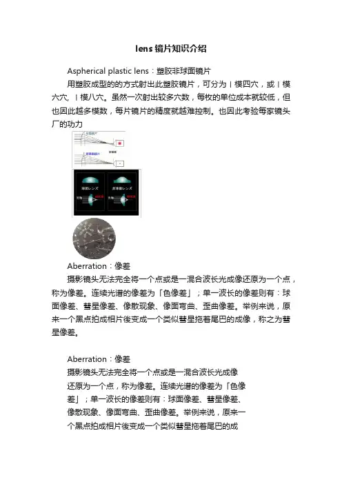 lens镜片知识介绍
