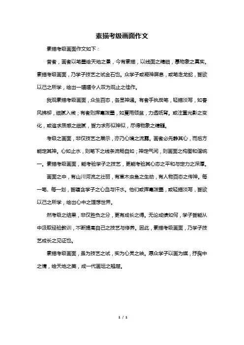 素描考级画面作文