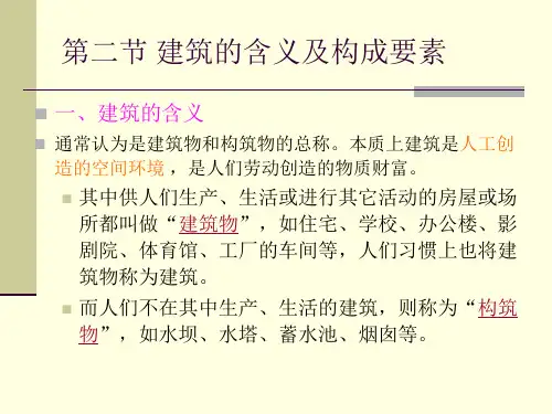 建筑的含义及构成要素