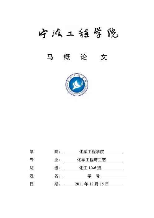 马概论文
