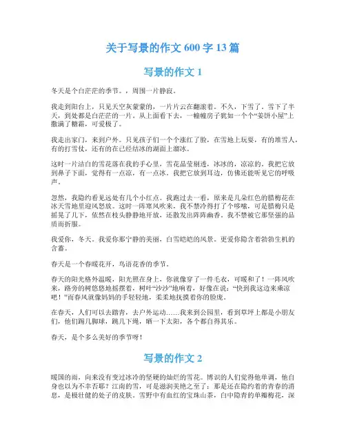 关于写景的作文600字13篇