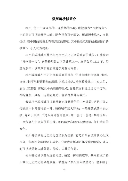 梧州骑楼城简介