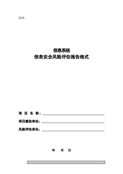 风险评估报告模板