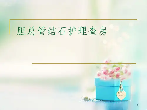 胆总管结石护理PPT课件