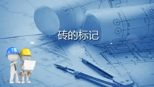 砌墙砖—砖的产品标记(建筑材料)