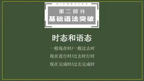 时态和语态(一般现在时;一般过去时;现在完成时;过去完成时)