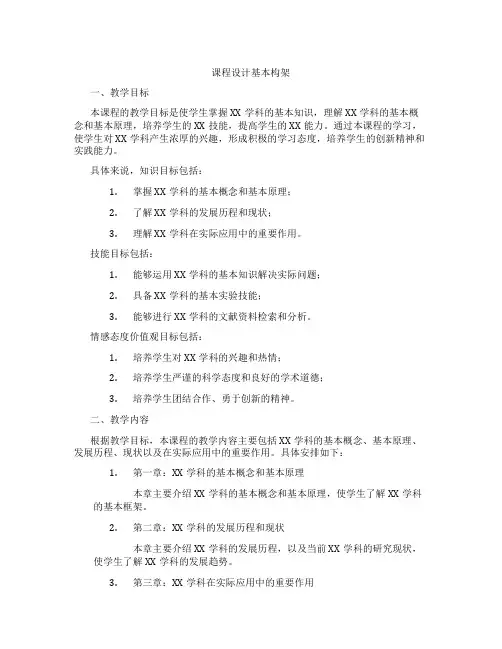 课程设计基本构架