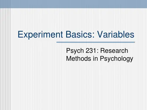 国外心理学研究方法课件13.variables