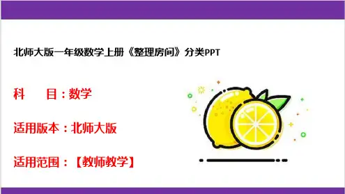 北师大版一年级数学上册《整理房间》分类PPT