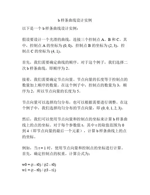 b样条曲线设计实例