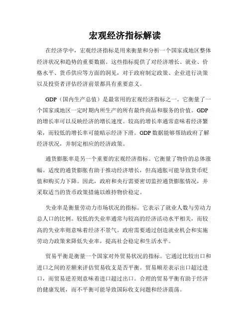 宏观经济指标解读