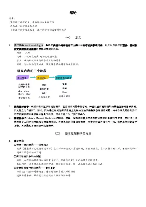 流行病学总结笔记