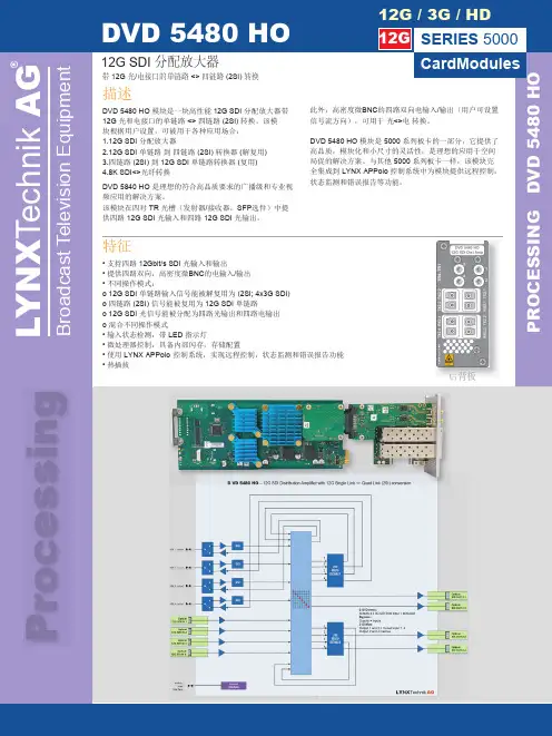 LYNXTechnik AG 12G SDI 分配放大器说明文档说明书