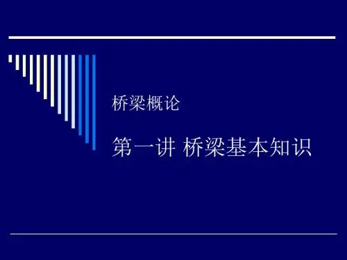 桥梁的基本知识 共96页PPT资料