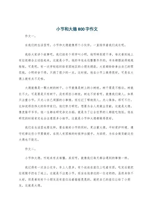小节和大德800字作文