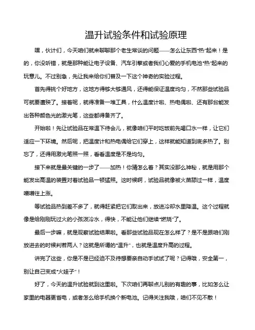温升试验条件和试验原理