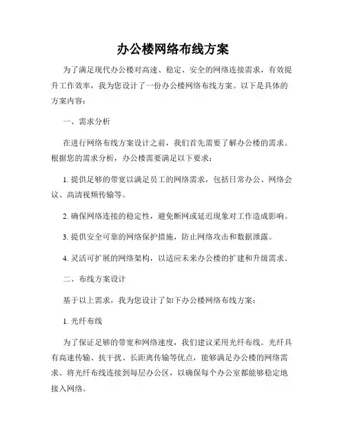 办公楼网络布线方案
