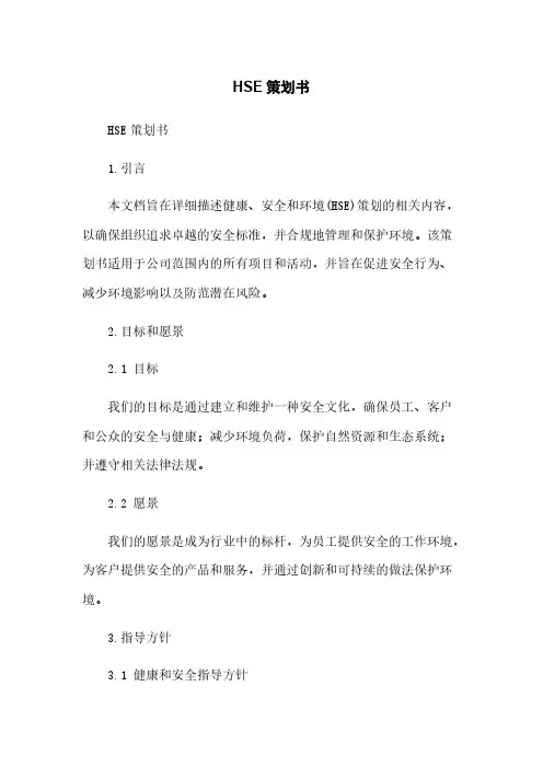 HSE策划书