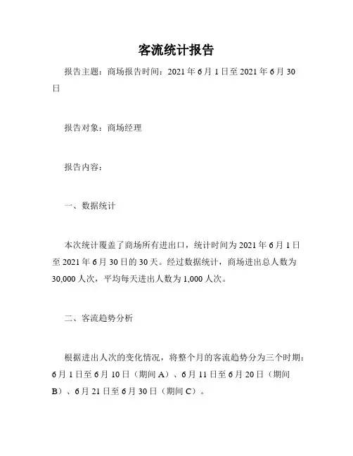客流统计报告
