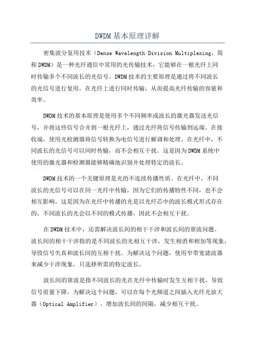 DWDM基本原理详解