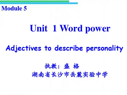 牛津译林版高中英语模块五 U1 Word power 课件 (共21张PPT)