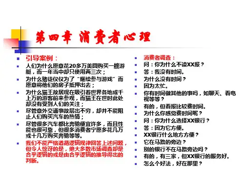 第四章-消费者心理精选全文完整版