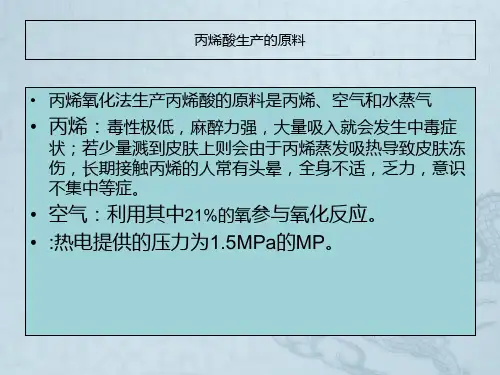 丙烯酸工艺流程