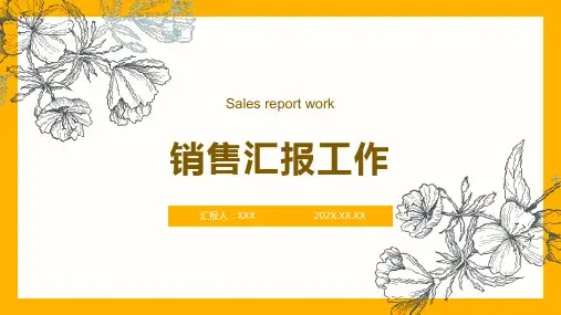 销售汇报工作ppt