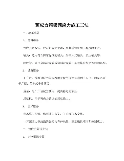 预应力箱梁预应力施工工法