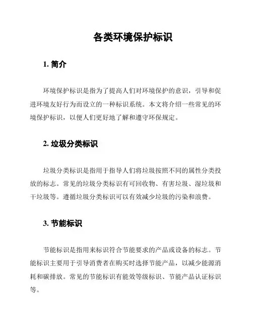各类环境保护标识