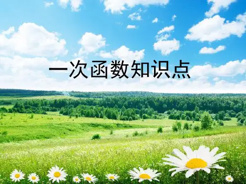 八年级数学上册(湘教版)第二章一次函数知识点