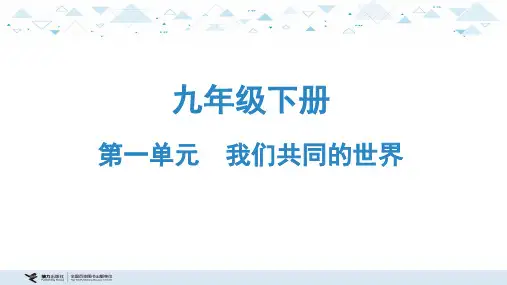 第一单元 我们共同的世界 复习课件部编版道德与法治九年级下册