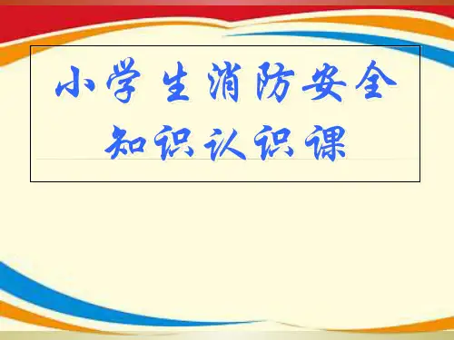 《小学生消防安全》PPT课件