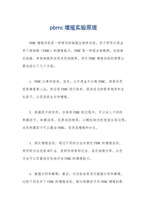 pbmc增殖实验原理