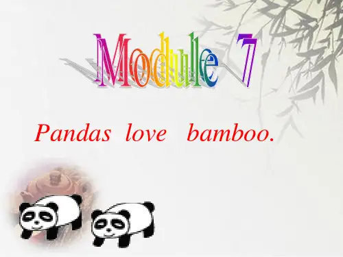 外研社(三起)六年级上册英语pandas love bamboo (共19张PPT)