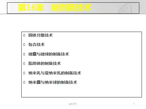 制剂新技术  ppt课件