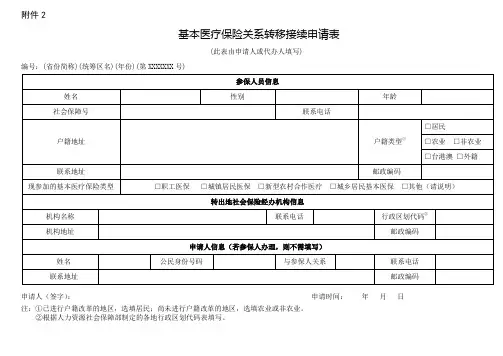 基本医疗保障参保(合)凭证样式-转移接续_33912