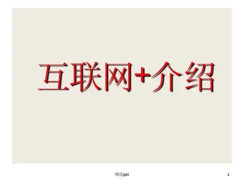 互联网+基础及应用介绍ppt课件