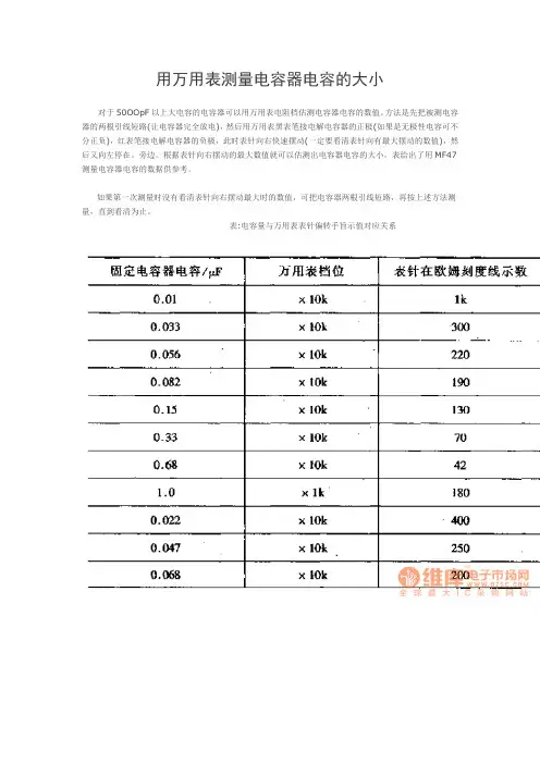 电容测量方法