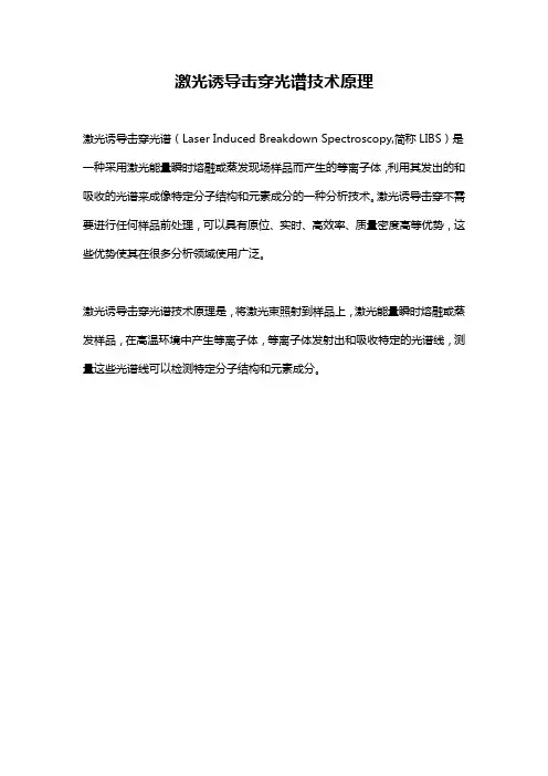 激光诱导击穿光谱技术原理